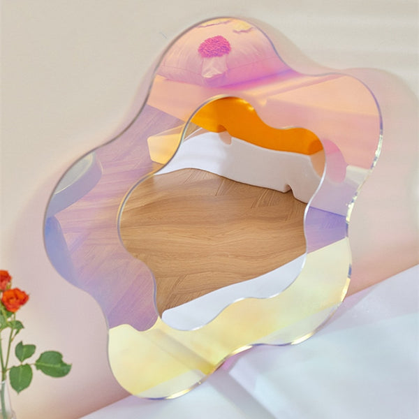 iridescent irregular rainbow pond nordic decorative mirror