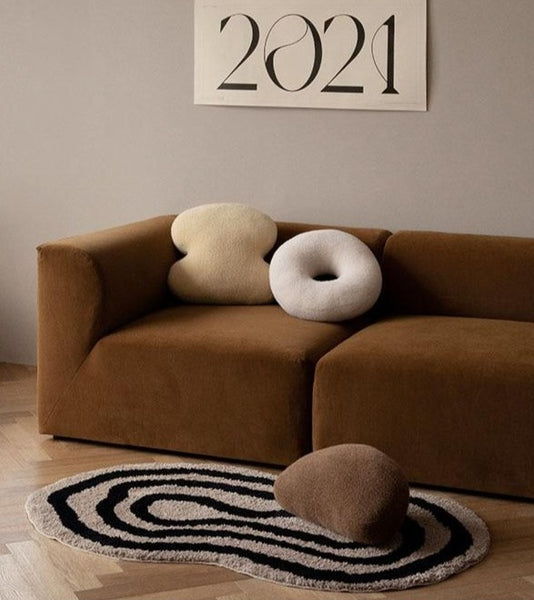 donut neutral color decorative throw pillows sofa style