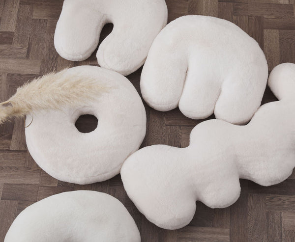 donut letter nordic plush cushion throw pillow