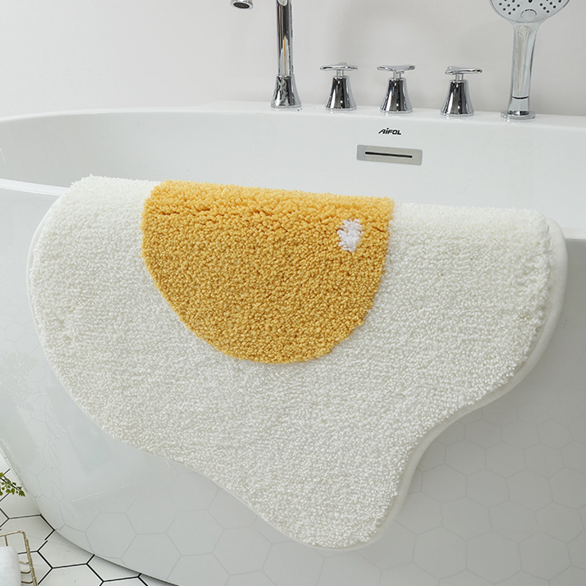 Organized Powder Bath, Towels, Mats and Sweaters - The Sunny Side