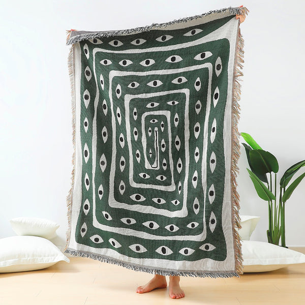 eyes blanket tapestry yoga mat