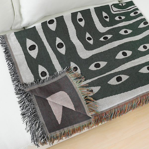 eyes print fun throw blanket
