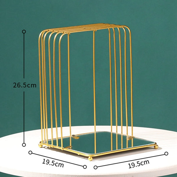 iron gold make up organizer tray bathroom shelf