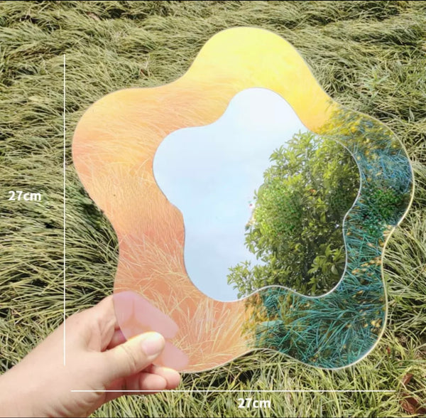 iridescent irregular rainbow pond nordic decorative mirror