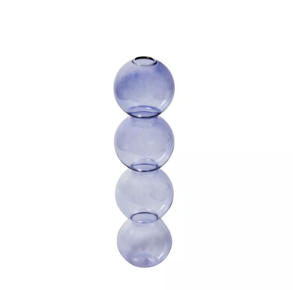 Glass Bubble Vase and Candle Holders