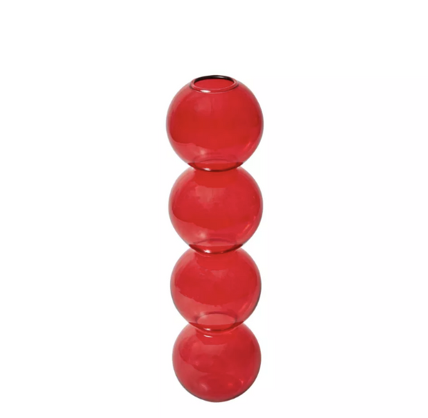 Glass Bubble Vase and Candle Holders