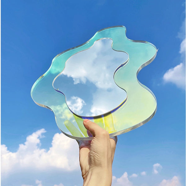 iridescent irregular rainbow pond nordic decorative mirror