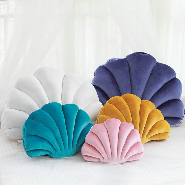 decorative shell cushions velvet