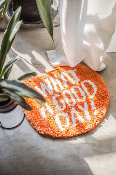 motivating orange bathroom rug bath mat