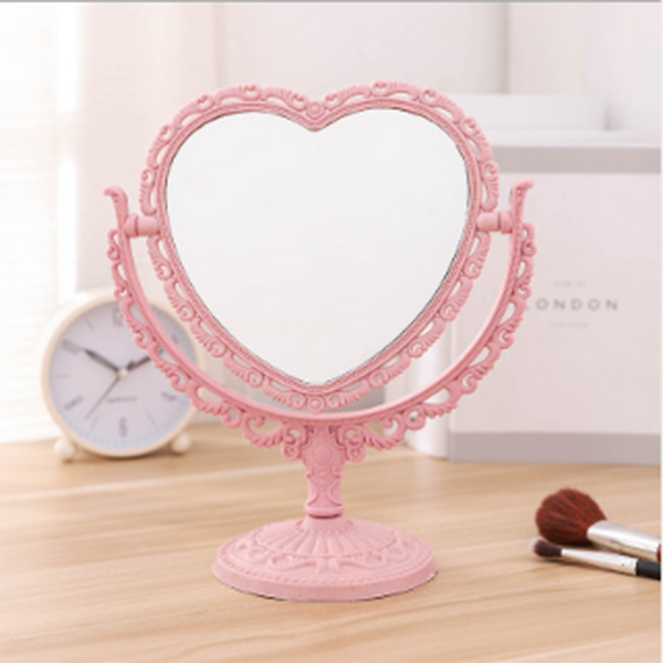 heart shaped cute make up vanity mirror