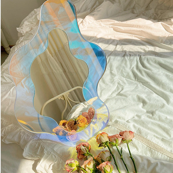 iridescent irregular rainbow pond nordic decorative mirror