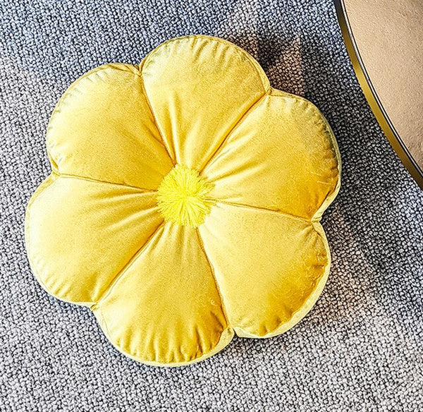 velvet flower cushion throw pillow