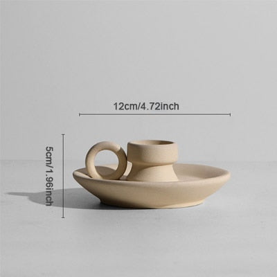ceramic donut minimal vases and candle holders bubble white