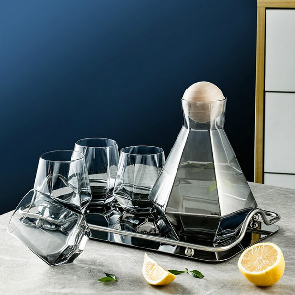 5 piece pitcher and glasses set