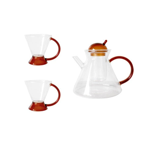 glass teapot and cup set MODERN high temperature kitchen and dining tea party