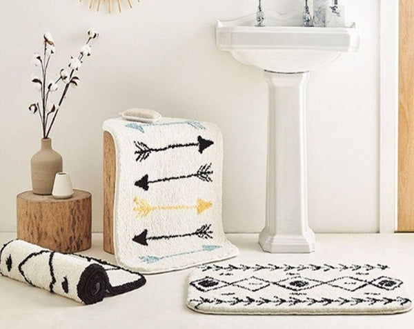 boho bath mat bathroom rug