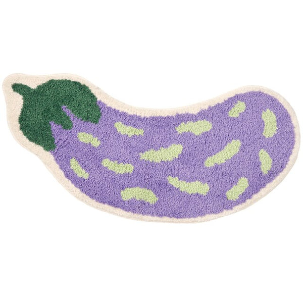 fun eggplant bath mat bathroom rug carpet