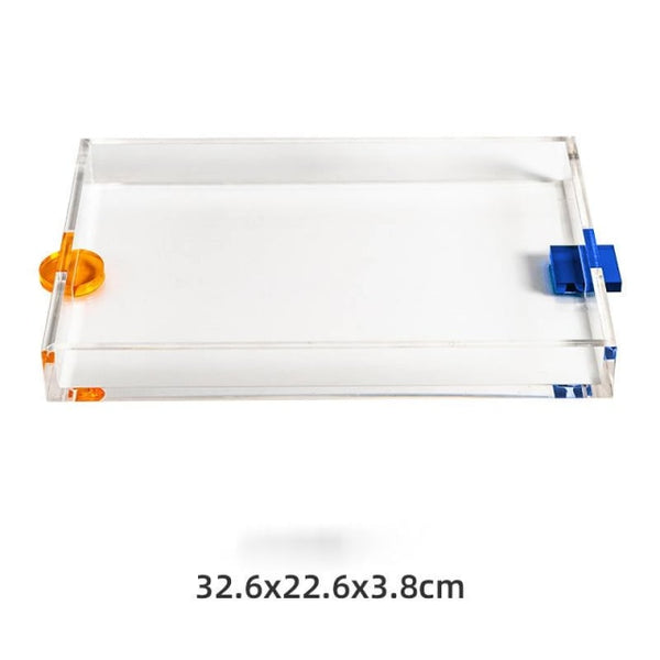 acrylic colorful rainbow decorative serving tray home accessories