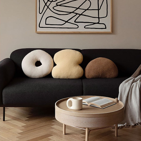 donut neutral color decorative throw pillows sofa style