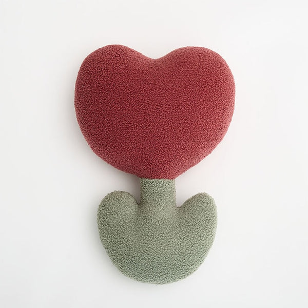 tulip flower decorative plush fluffly cushion throw pillow