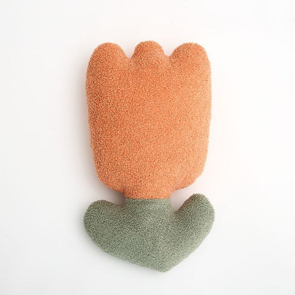tulip flower decorative plush fluffly cushion throw pillow