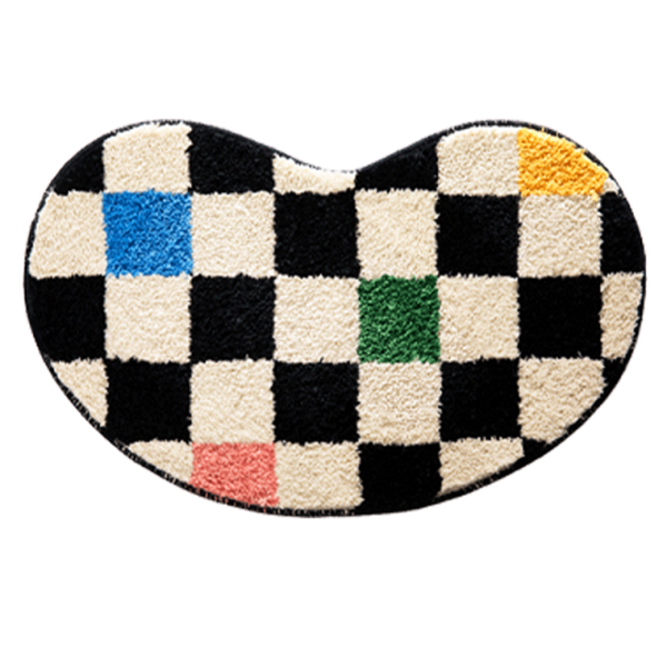checkered rug bathroom bath mat bathmat fun