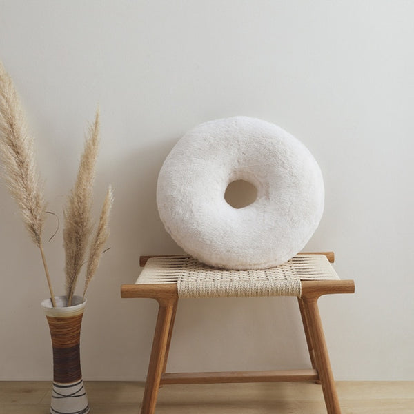 donut letter nordic plush cushion throw pillow