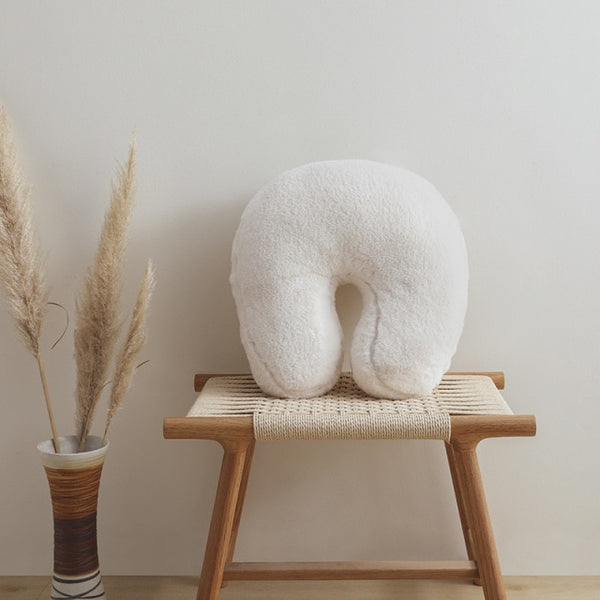 donut letter nordic plush cushion throw pillow