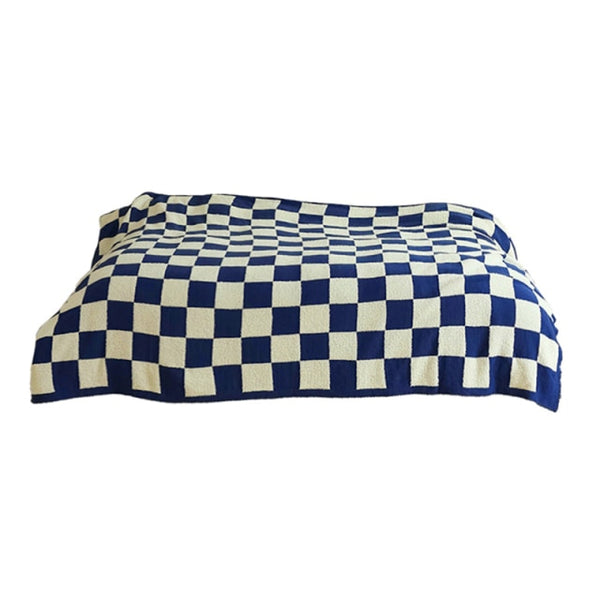 checkerboard print pattern throw plush blanket sofa throw colorful colourful punk