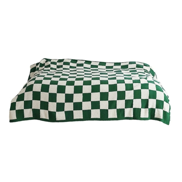 checkerboard print pattern throw plush blanket sofa throw colorful colourful punk