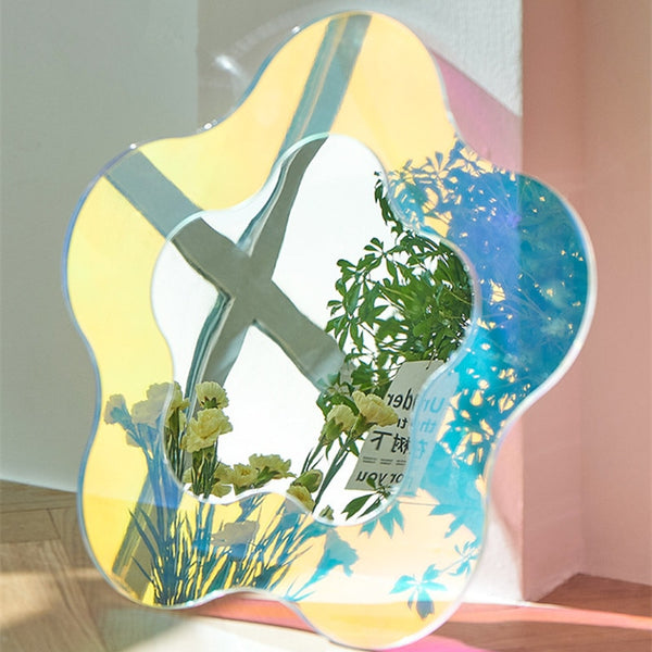 iridescent irregular rainbow pond nordic decorative mirror