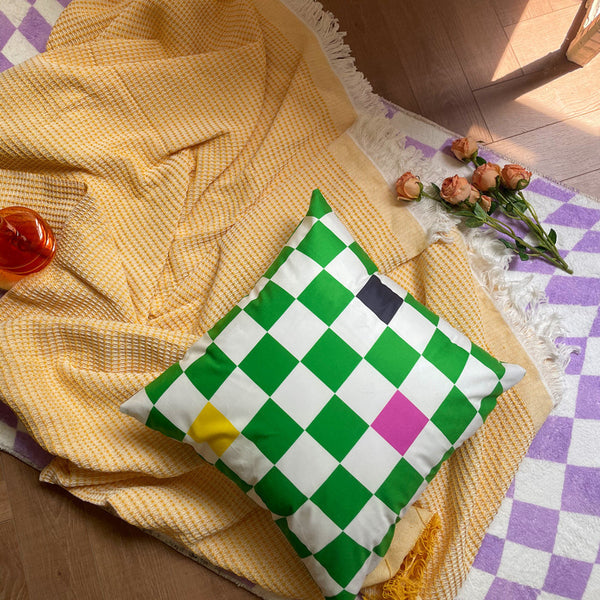 checkerboard color colourful throw pillows decorative cushion sofa bedroom decor kawaii colorful bedroom living room