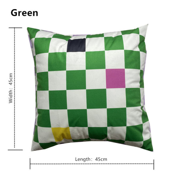 checkerboard color colourful throw pillows decorative cushion sofa bedroom decor kawaii colorful bedroom living room