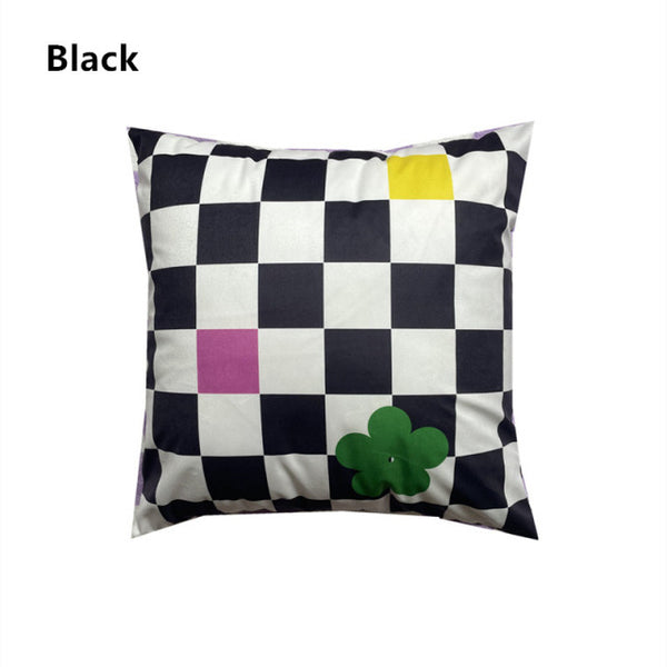 checkerboard color colourful throw pillows decorative cushion sofa bedroom decor kawaii colorful bedroom living room