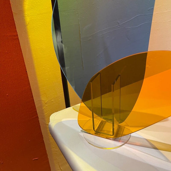 acrylic blue orange irregular modern 3D nordic vase cute homewares