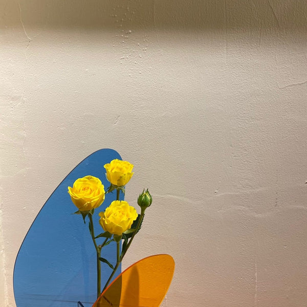 acrylic blue orange irregular modern 3D nordic vase cute homewares