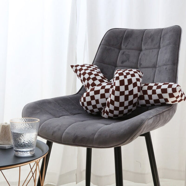 checkerboard knot throw pillow decorative cushion checker living room decoration