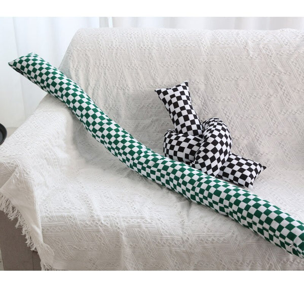 checkerboard knot throw pillow decorative cushion checker living room decoration