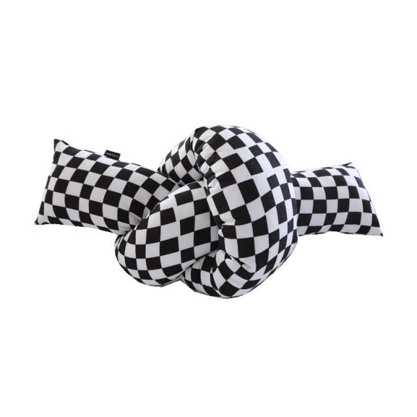 checkerboard knot throw pillow decorative cushion checker living room decoration