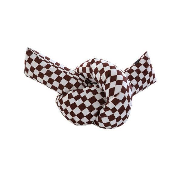 checkerboard knot throw pillow decorative cushion checker living room decoration
