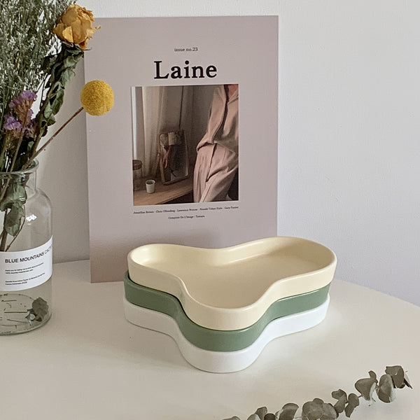 ceramic tray trinket dish cloud cosmetic organizer tray ashtray checkerboard pastel colours vanity table soap dish