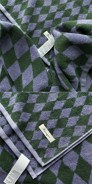 diamond checkered cotton plaid hand face tea bath beach towel bathroom accessories homewares