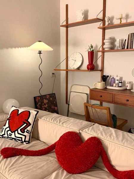 3d hugging heart red throw pillow decorative cushion sofa bed living room decor