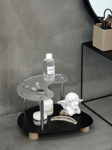 acrylic vanity cosmetics makeup make up organizer organiser storage shelf shelves display unit home decor