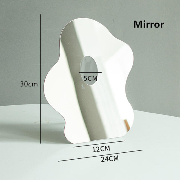 acrylic mirror iridescent decorative vase object home decor minimal cute