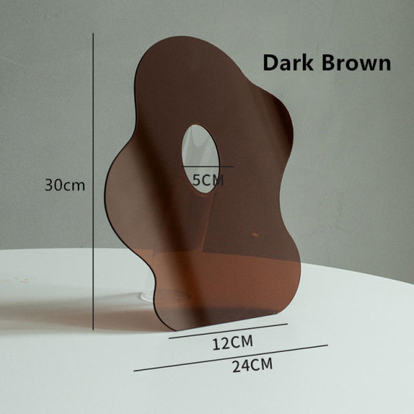 acrylic mirror iridescent decorative vase object home decor minimal cute