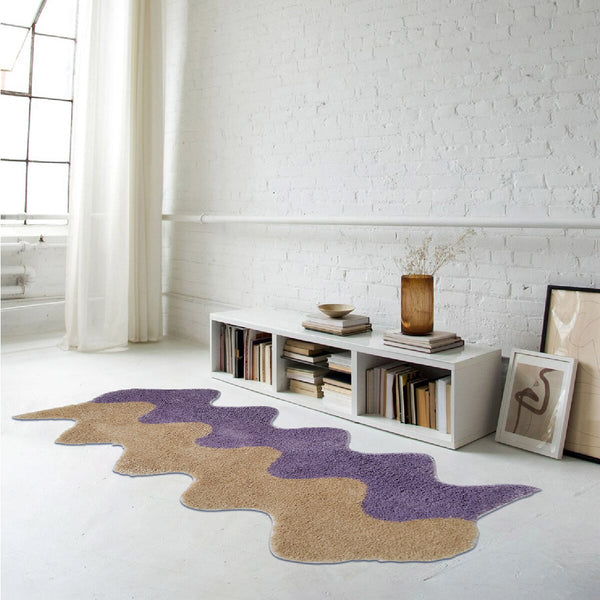 pastel colour wavy area rug bedroom rug decor fluffy soft