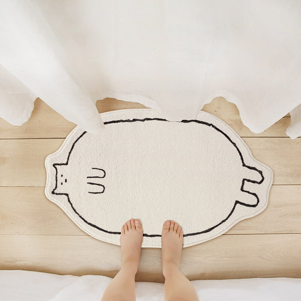 fat cat print area rug nursery play room kids rug bath mat bathroom rug decor