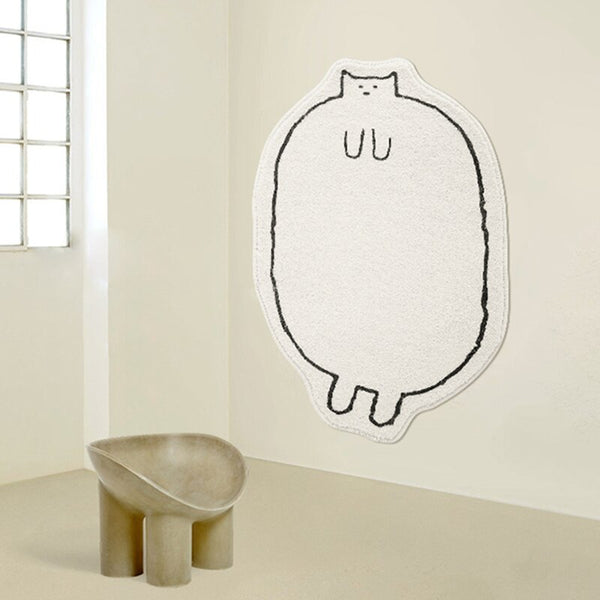 fat cat print area rug nursery play room kids rug bath mat bathroom rug decor
