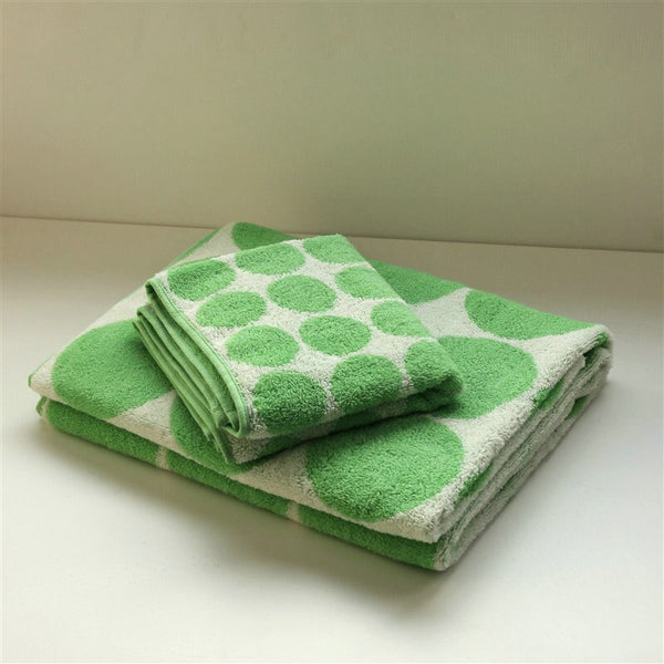 green dots cotton hand bath beach towel set bathroom accessories homewares